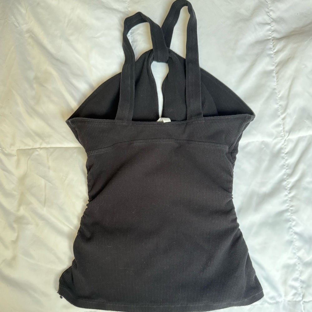 Free People Ribbed Ruched Halter Tank Top - Picture 3 of 5